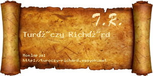 Turóczy Richárd névjegykártya