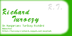 richard turoczy business card